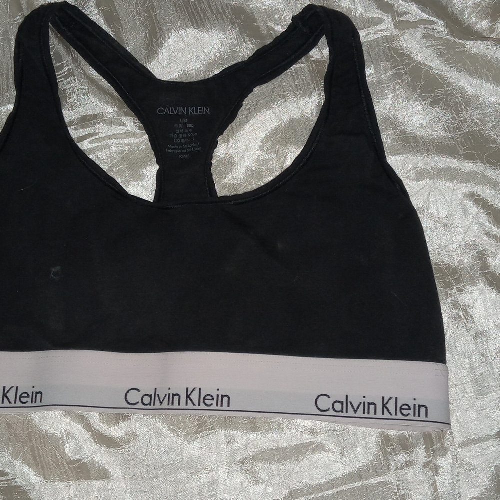 Calvin Klein Black and White Sports Bra
